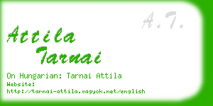 attila tarnai business card